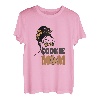 Damen Cookie Mom Dealer Scout Girl Truppenführer Messy Bun Funny T-Shirt