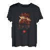 Damen Frauenkopf Camping Motiv Frau Mädchen T-Shirt