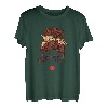Damen Frauenkopf Camping Motiv Frau Mädchen T-Shirt