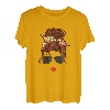 Damen Frauenkopf Camping Motiv Frau Mädchen T-Shirt