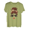 Damen Frauenkopf Camping Motiv Frau Mädchen T-Shirt