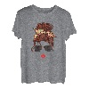 Damen Frauenkopf Camping Motiv Frau Mädchen T-Shirt