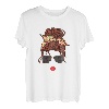 Damen Frauenkopf Camping Motiv Frau Mädchen T-Shirt