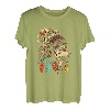Abstraktes Wolfgesicht, ethnischer Stamm, Wolf, Liebhaber, Wölfe, Kopfschmuck T-Shirt