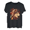 Wolfgesichtskopfschmuck Tribe Ethno Abstrakt Wolf Liebhaber Wölfe T-Shirt