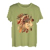 Wolfgesichtskopfschmuck Tribe Ethno Abstrakt Wolf Liebhaber Wölfe T-Shirt