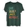 Eat Sleep Lake Repeat Lover Summer Retro Vintage T-Shirt