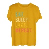 Eat Sleep Lake Repeat Lover Summer Retro Vintage T-Shirt