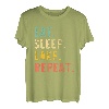 Eat Sleep Lake Repeat Lover Summer Retro Vintage T-Shirt