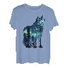Wolf-Silhouette, Vintage-Stil, Nationalpark, Wolf, Wildtiere, Natur T-Shirt