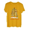 Merry Fishmas Weihnachtsbaum Lichter Angelrute Fischer T-Shirt
