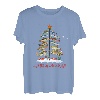 Merry Fishmas Weihnachtsbaum Lichter Angelrute Fischer T-Shirt