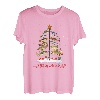 Merry Fishmas Weihnachtsbaum Lichter Angelrute Fischer T-Shirt