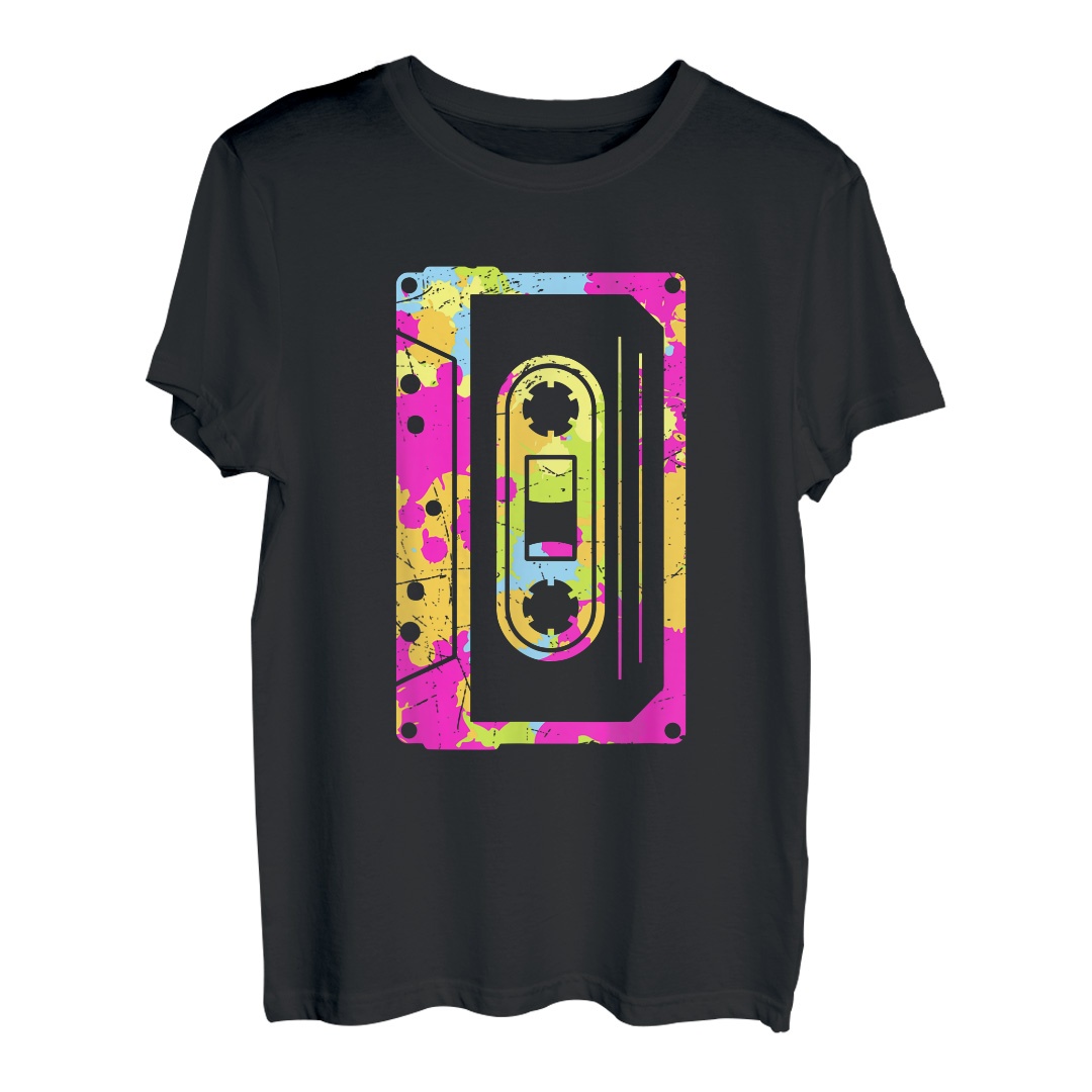 Retro 80er 90er Jahre Blume Psychadelic Kassette Icon Geschenk T-Shirt