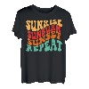 Sonnenaufgang Sonnenbrand Sonnenuntergang Repeat Familienurlaub Sommer Vibes T-Shirt