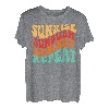 Sonnenaufgang Sonnenbrand Sonnenuntergang Repeat Familienurlaub Sommer Vibes T-Shirt