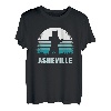 Asheville, North Carolina, Vintage-Bär, NC, Sonnenuntergang im Used-Look T-Shirt