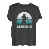 Asheville, North Carolina, Vintage-Bär, NC, Sonnenuntergang im Used-Look T-Shirt
