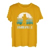 Asheville, North Carolina, Vintage-Bär, NC, Sonnenuntergang im Used-Look T-Shirt