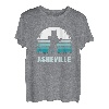 Asheville, North Carolina, Vintage-Bär, NC, Sonnenuntergang im Used-Look T-Shirt