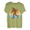 Retro Bigfoot Rollschuhe Sasquatch 80er Jahre Skater Grafik T-Shirt