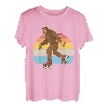 Retro Bigfoot Rollschuhe Sasquatch 80er Jahre Skater Grafik T-Shirt