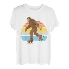 Retro Bigfoot Rollschuhe Sasquatch 80er Jahre Skater Grafik T-Shirt