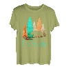 Rustikale Wildnis - Up North With Bear and Trees T-Shirt
