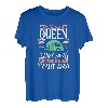 Camper Queen Wohnmobil Frau Campervan Campingplatz geboren T-Shirt
