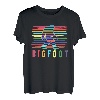 Bigfoot Retro Vintage bunte Farbstriche T-Shirt