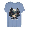 Drakes River T-Shirt, minimalistisches Retro-T-Shirt River Drakes T-Shirt
