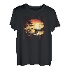 Camping im Freien im Wald, Sonnenuntergang See T-Shirt