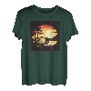 Camping im Freien im Wald, Sonnenuntergang See T-Shirt