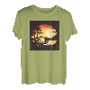 Camping im Freien im Wald, Sonnenuntergang See T-Shirt