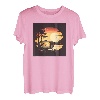 Camping im Freien im Wald, Sonnenuntergang See T-Shirt