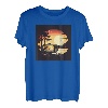 Camping im Freien im Wald, Sonnenuntergang See T-Shirt