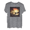 Camping im Freien im Wald, Sonnenuntergang See T-Shirt