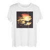 Camping im Freien im Wald, Sonnenuntergang See T-Shirt