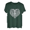 Skelett Herz Destroy Lonely Fashion Grafik Design T-Shirt