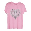 Skelett Herz Destroy Lonely Fashion Grafik Design T-Shirt