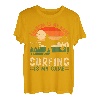 opa ist mein name surfen ist mein spiel sonnenuntergang T-Shirt