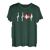 Camping Dänemark Souvenirs Roadtrip Reise Dänische Flagge T-Shirt