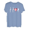 Camping Dänemark Souvenirs Roadtrip Reise Dänische Flagge T-Shirt