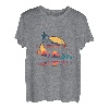 Wolf Moon Abstrakte Wölfe heulender Wolf Tier Wolf Liebhaber T-Shirt