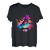 Heulender Wolf Wölfe Wolf Pop Art Abstrakt Wolf Liebhaber Tier T-Shirt