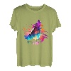 Heulender Wolf Wölfe Wolf Pop Art Abstrakt Wolf Liebhaber Tier T-Shirt