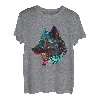 Wolf Face Wölfe Wolf Lover Wolf Tier Pop Art Abstrakt T-Shirt