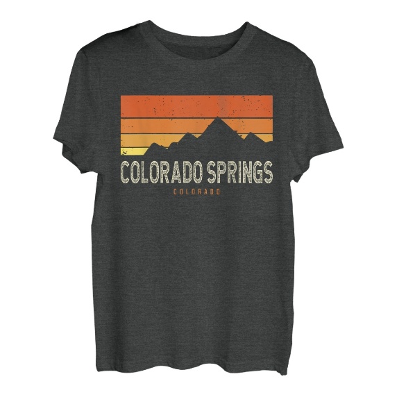 Vintage Colorado Springs Colorado Mountains Wandern Sonnenuntergang T-Shirt