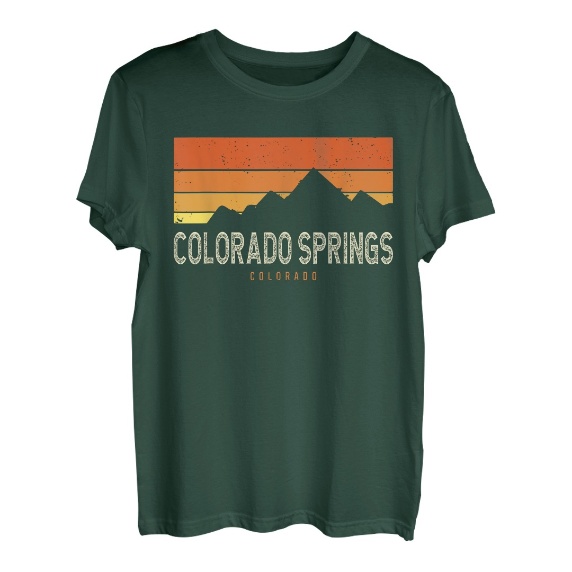 Vintage Colorado Springs Colorado Mountains Wandern Sonnenuntergang T-Shirt