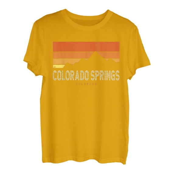 Vintage Colorado Springs Colorado Mountains Wandern Sonnenuntergang T-Shirt